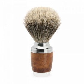 Pamatuf Fine Badger,cu par de bursuc, maner lemn de thuia Muehle 281H71